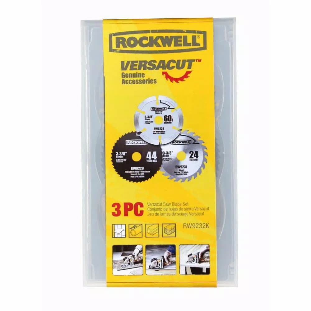 Rockwell VERSACUT 3-Piece 3-3/8 in. Multi-Purpose Blade Set