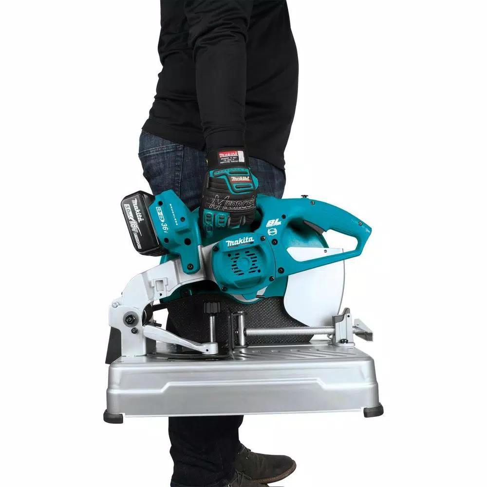 Makita 18V X2 LXT Brushless 14 in. Cordless Cut-Off Saw Kit with 5.0 Ah Batteries and Charger
