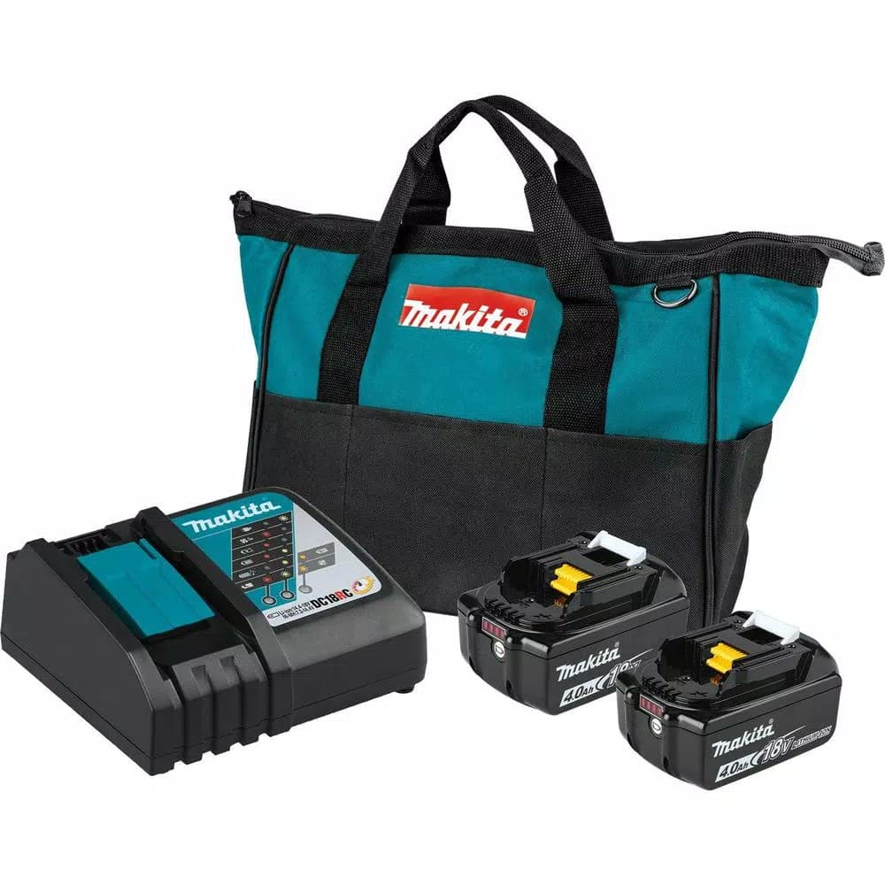 Makita 18V LXT Lithium-Ion 4.0 Ah Battery and Rapid Optimum Charger Starter Pack