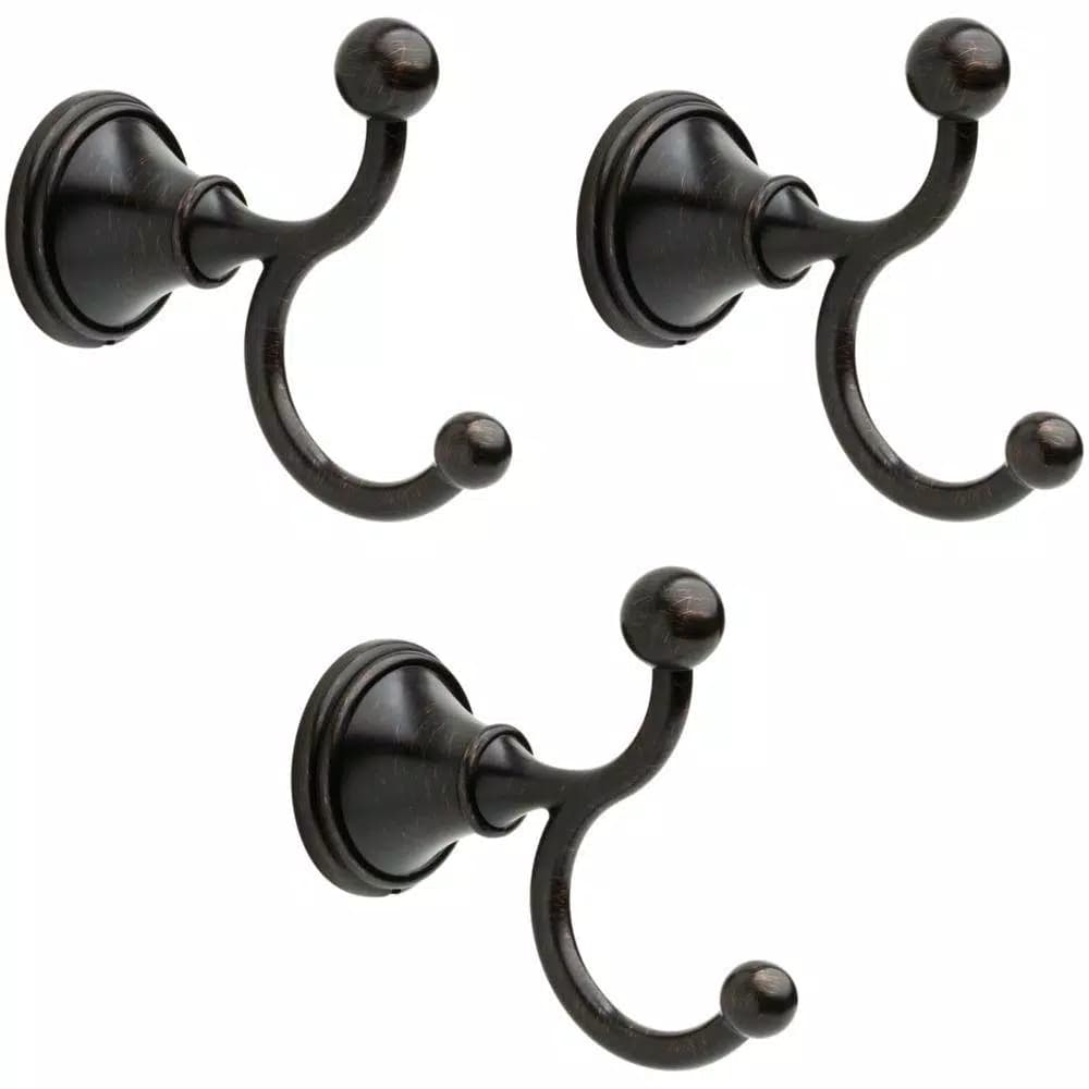 Delta Crestfield 3-Piece Towel Hook Set, Venetian Bronze