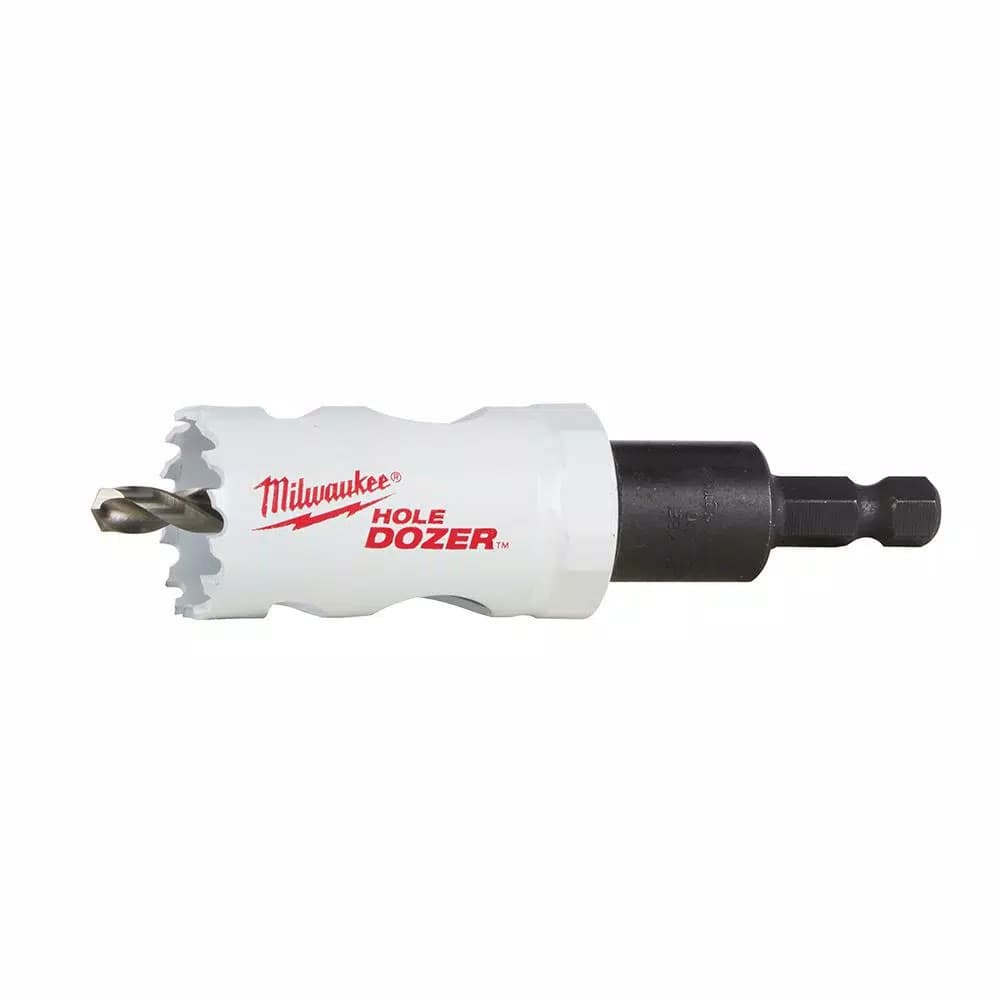 Milwaukee 1-1/8 in. Ice Hardened Bi-Metal Hole Saw with 3/8 in. Arbor & Pilot Bit