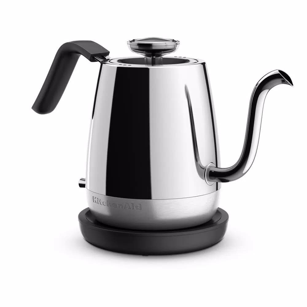 KitchenAid 4-Cup Stainless Steel Precision Gooseneck Electric Kettle with Temperature Display