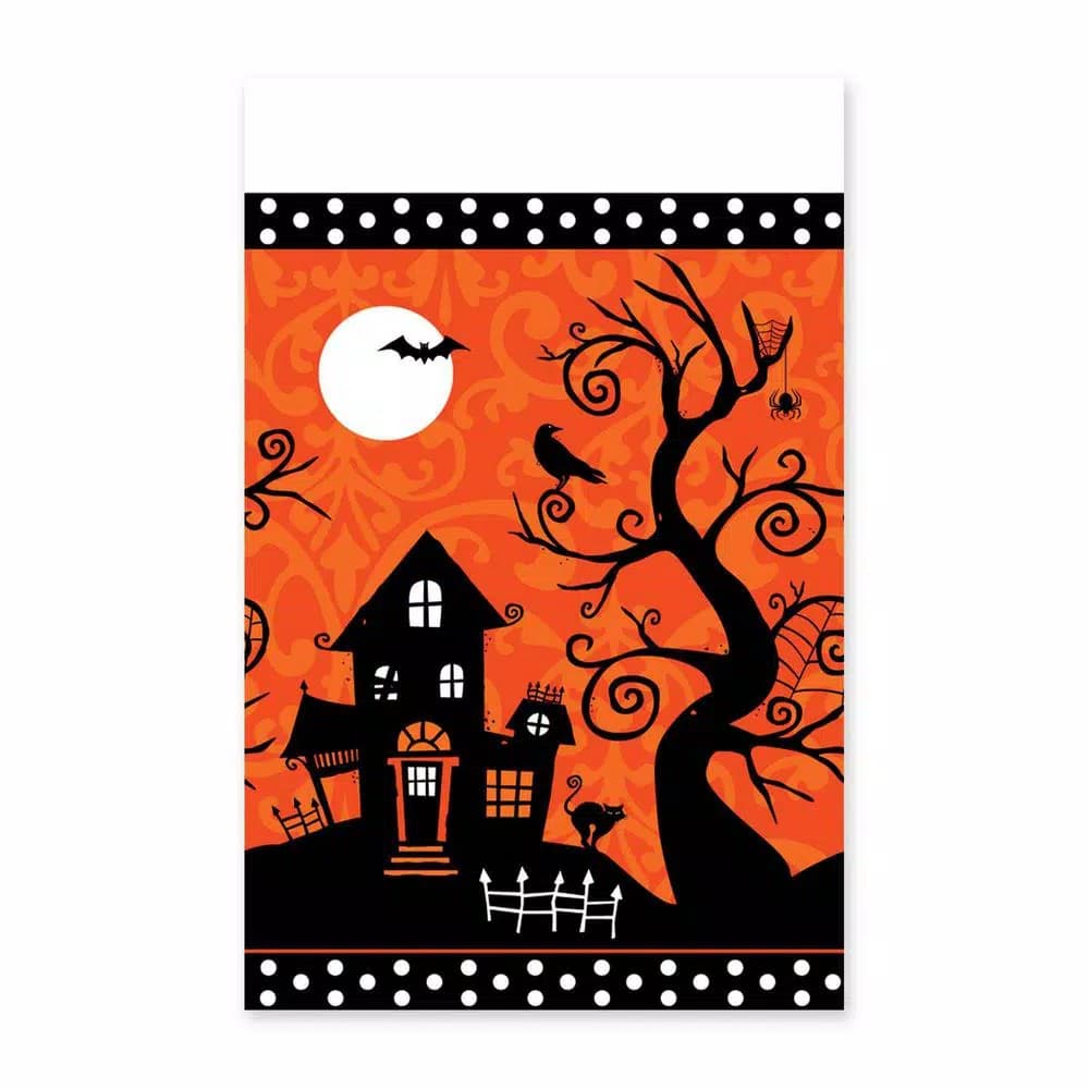 Amscan Halloween Frightfully Fancy Rectangular Plastic Table Covers, 3-Pack