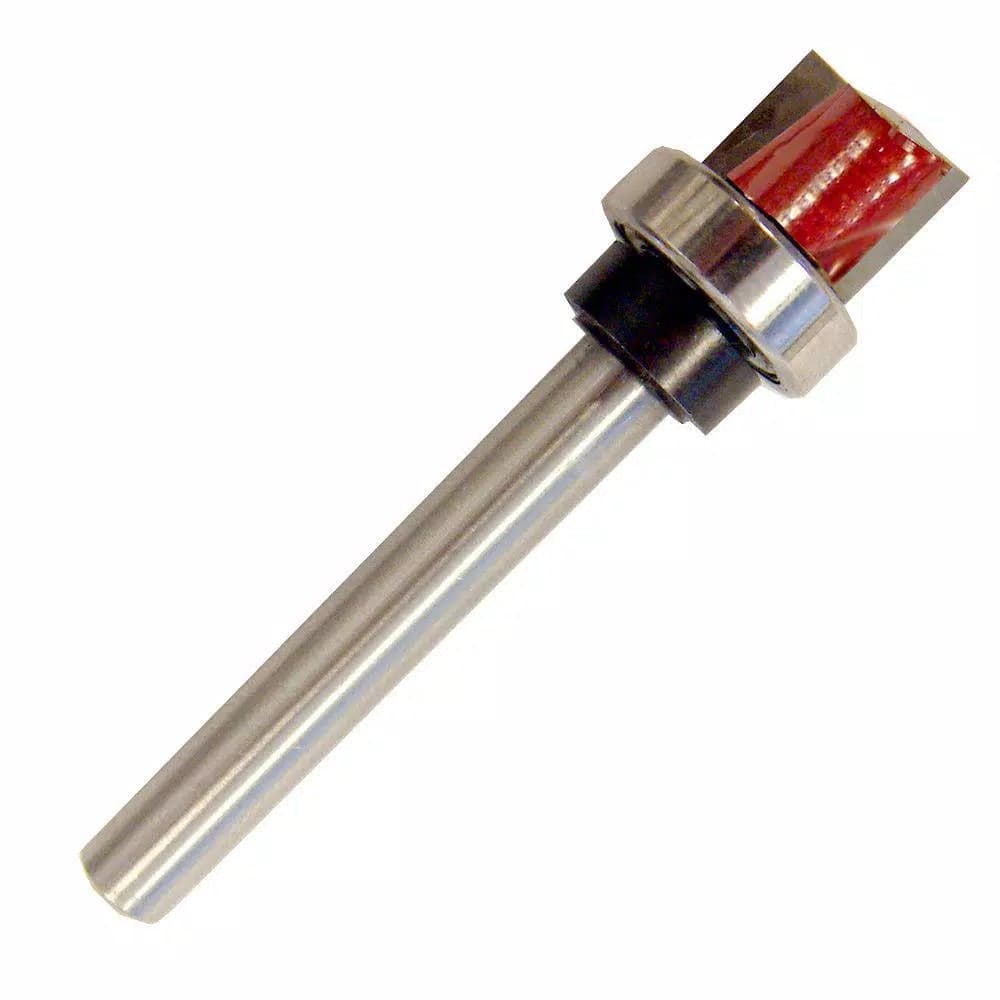 Milescraft 1/2 in. Bearing-Guided Straight Router Bit for Mortising, 1/4 in. Shank