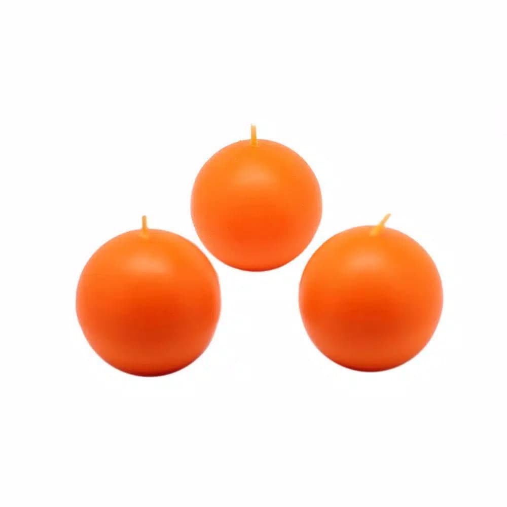 Zest Candle Biedermann and Sons 2 in. Orange Ball Candles, Box of 12