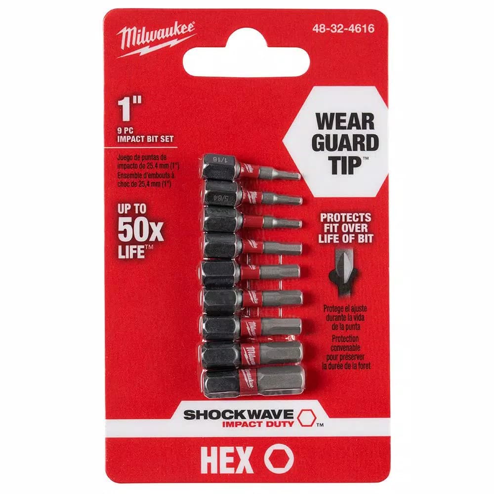 Milwaukee Shockwave Impact Duty Hex Bit Set, 9-Piece