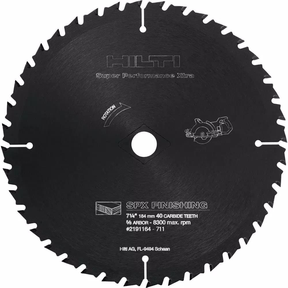 Hilti 7-1/4 in. 40-Teeth SPX Finishing Circular Saw Blade, 5-Pack