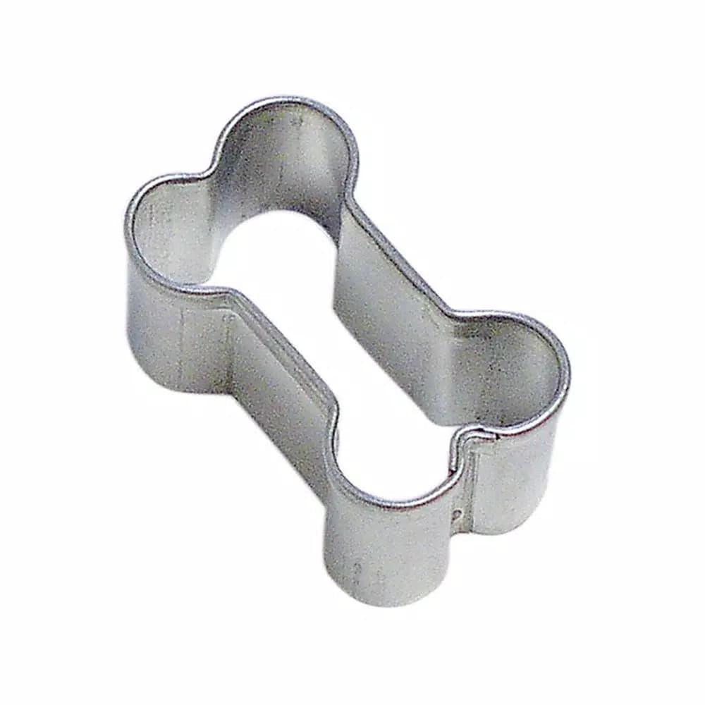 CybrTrayd-R&M 12-Piece Mini Dog Bone Tinplated Steel Cookie Cutter Set