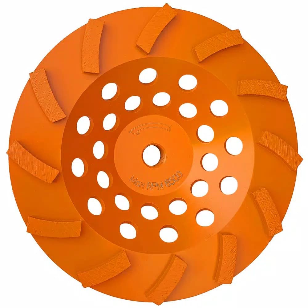 RIDGID 7 in. 12-Segment Turbo Diamond Cup Grinding Wheel