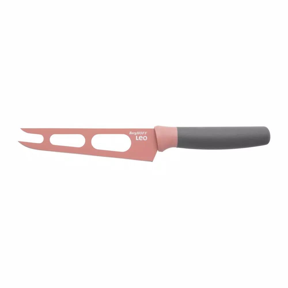 BergHOFF Leo Pink Cheese Knife with Non-Stick Stainless Steel Blade and Fork Tip