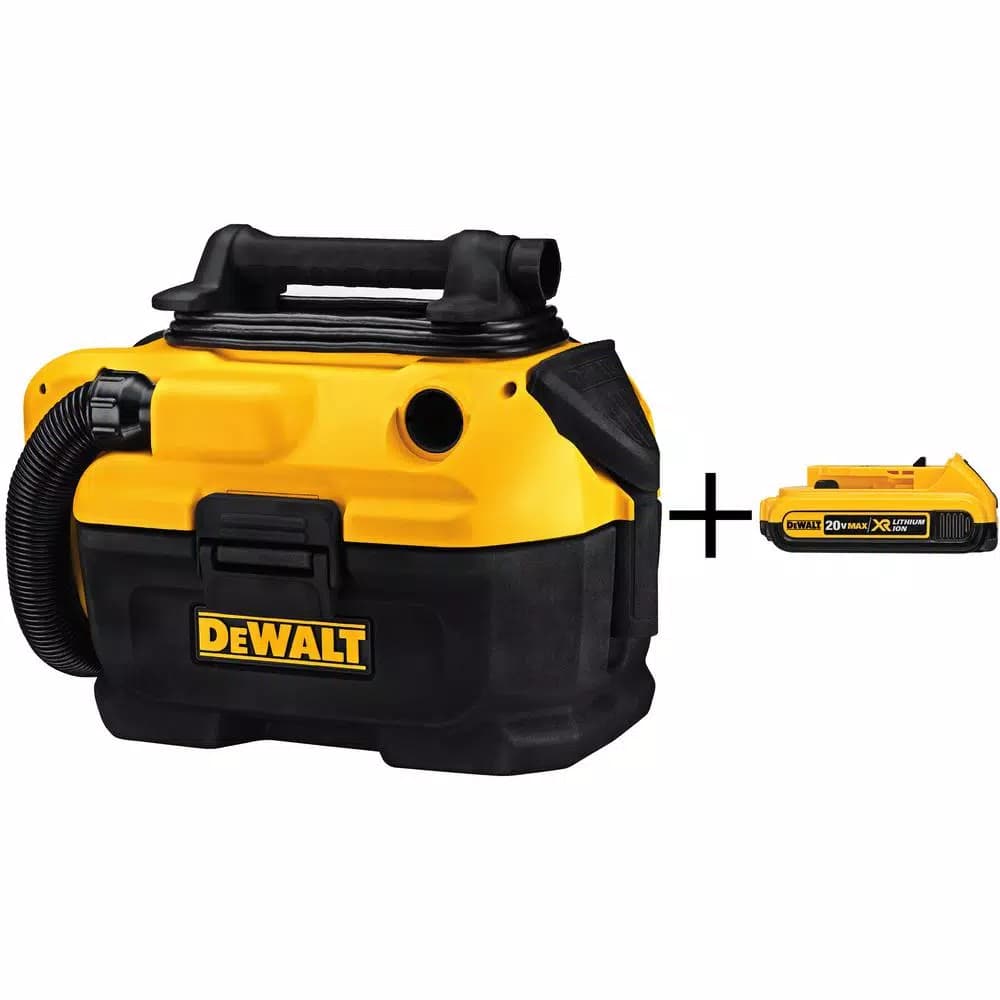 DEWALT 2 Gal. Cordless/Corded Wet/Dry Vacuum Kit with 20V MAX 2Ah XR Battery