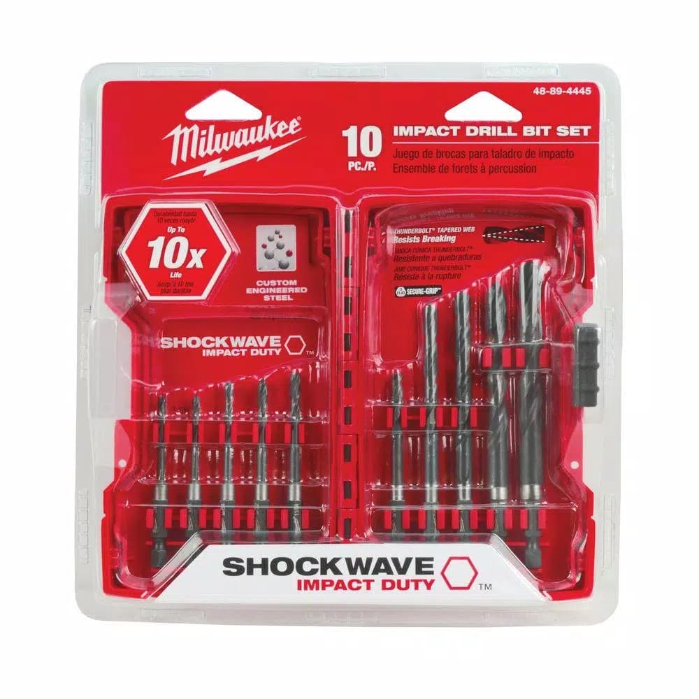 Milwaukee Shockwave Impact Duty 1/4 in. Hex Drive Drill Bit Set, 10-Piece