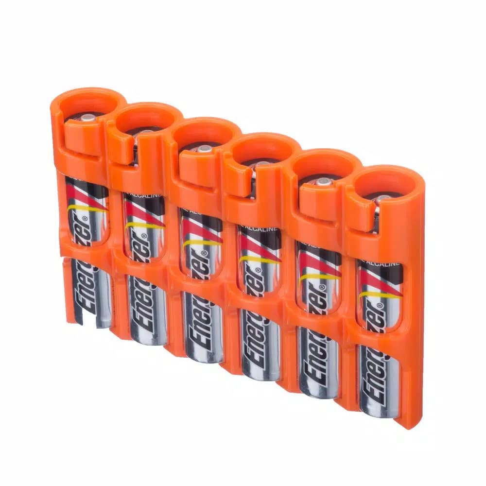 Storacell by Powerpax Slim Line AAA Battery Organizer and Dispenser - Holds 6 Batteries