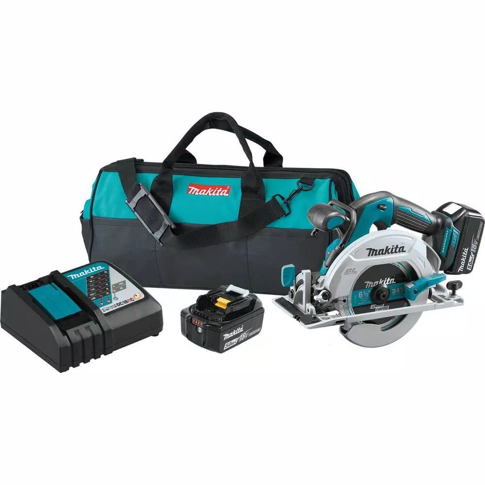 Makita 18V LXT Brushless 6-1/2 in. Cordless Circular Saw Kit with 5.0Ah Battery & Charger