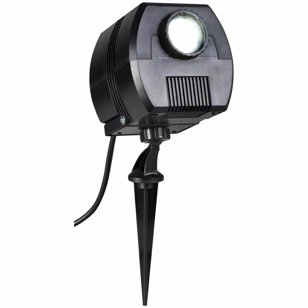 LightShow Holiday Outdoor LED Projector with 8 Slides and Multi-Color Swirl Light Effects