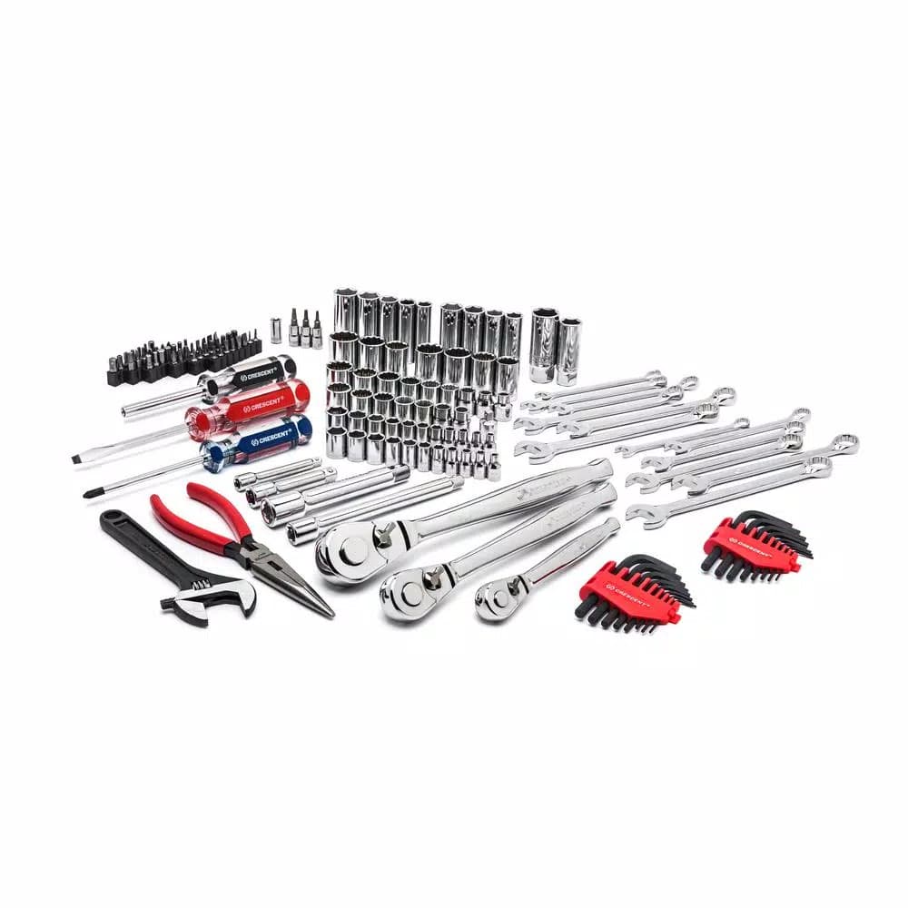 Crescent 148-Piece Mechanics Tool Set with 1/4 in., 3/8 in., and 1/2 in. Drives