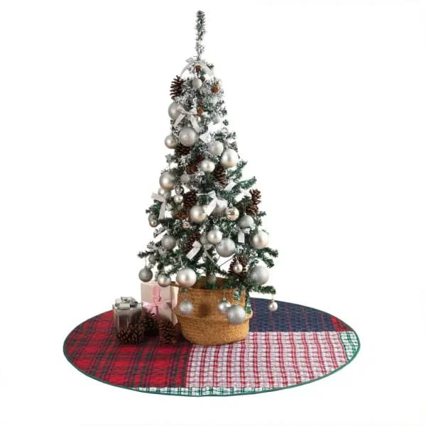 Country Living Knox Plaid 48 in. Quilted Microfiber Tree Skirt