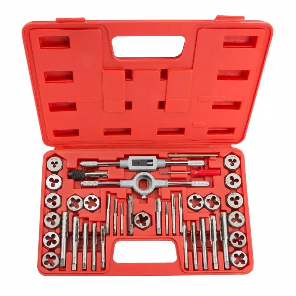 TEKTON 39-Piece Inch Tap and Die Set, SAE Coarse and Fine Sizes