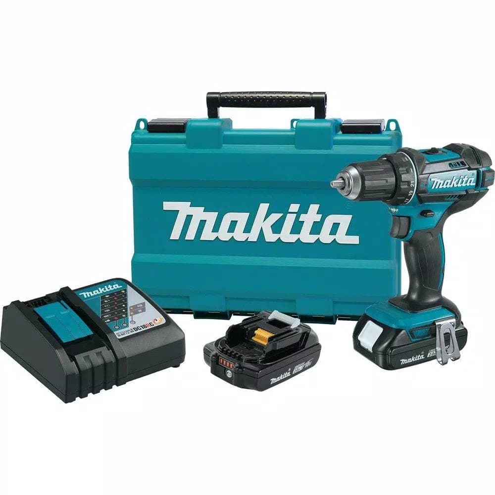 Makita 18V LXT Cordless 1/2 in. XPT Drill/Driver Kit with Two 2.0 Ah Batteries, Charger, and Hard Case