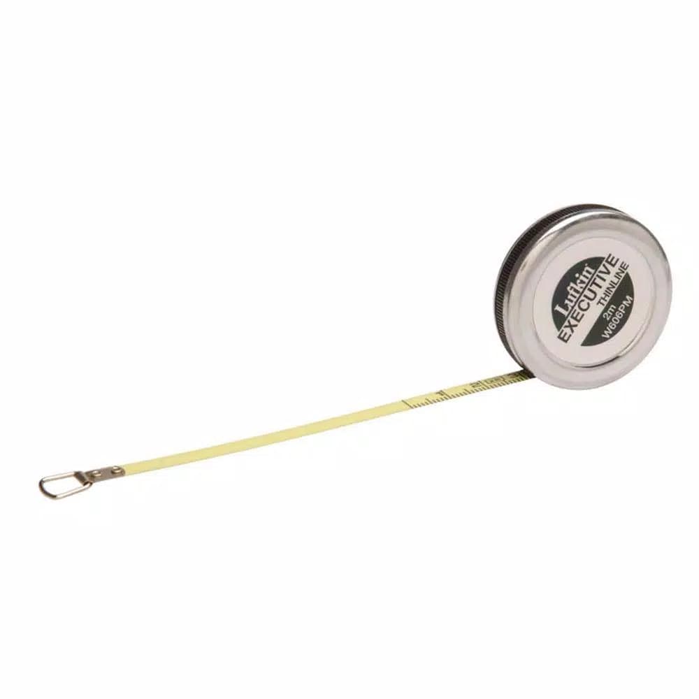 Lufkin Executive Diameter Pocket Tape Measure, 6.56 ft (2m), Chrome Case