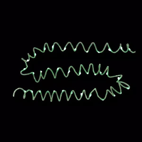 Starlite Creations 12 ft. Pre-Lit LED Green Single Braided Garland, Battery Operated (Bundle of 2)