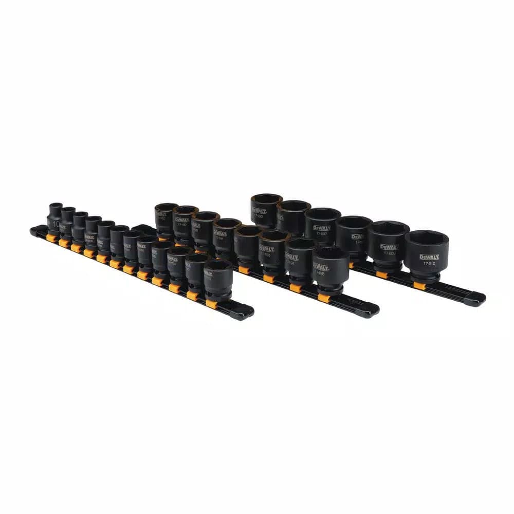 DEWALT 1/2 in. Drive Metric Impact Socket Set, 26-Piece, DirectTorque Technology