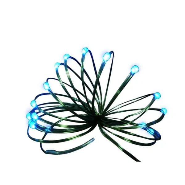 Starlite Creations 9 ft. Blue LED Ultra Slim Wire String Lights, 36-Light Battery Operated (Bundle of 2)