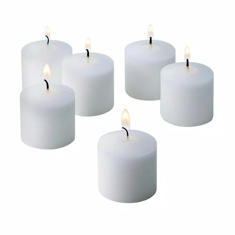 Light In The Dark White Unscented Votive Candles, 10 Hour Burn Time (Set of 36)