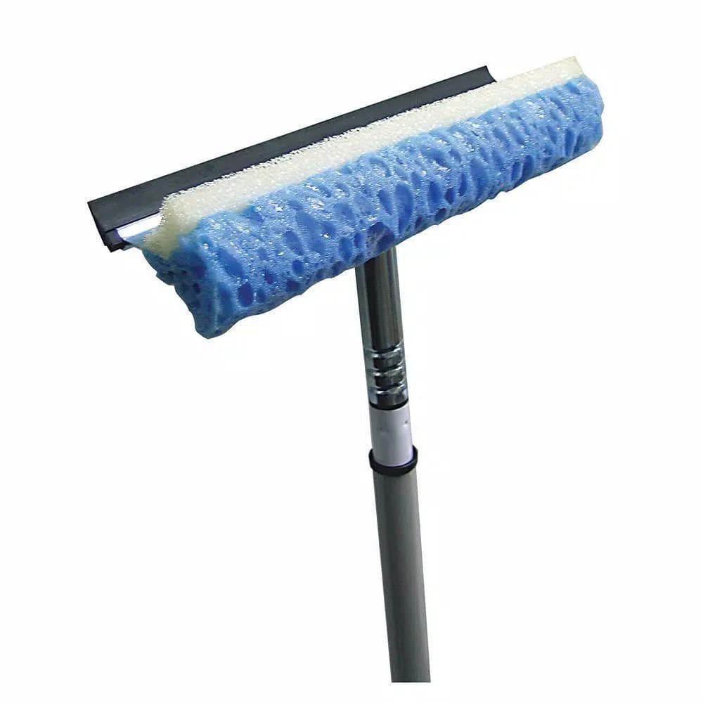 Quickie 12 in. Telescopic Window Washer and Squeegee with Steel Handle (6-Pack)