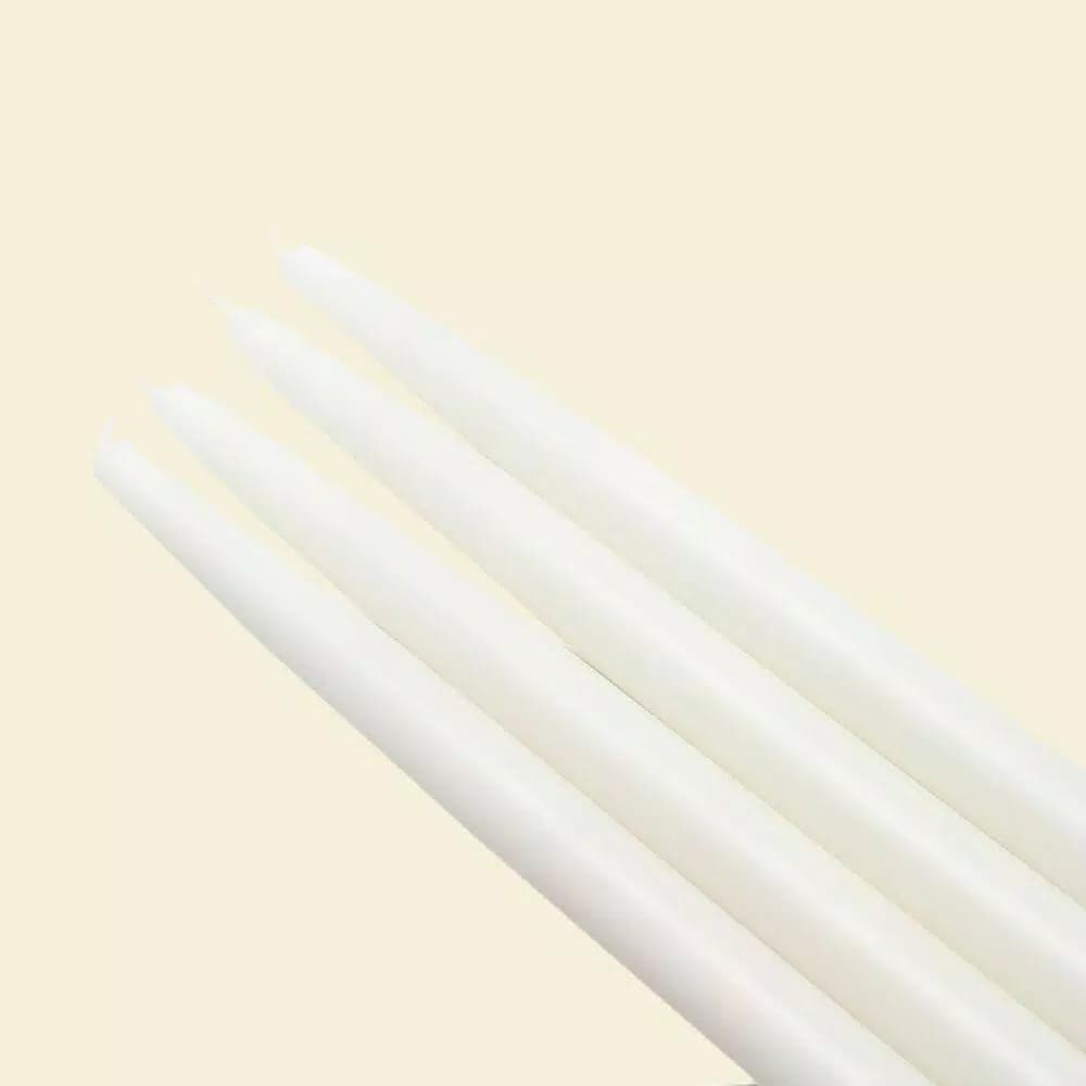 Zest Candle 10 in. White Taper Candles, 12-Set