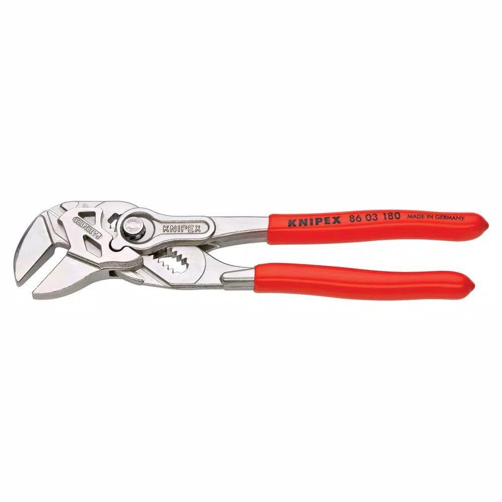 Knipex 7-1/4 in. Heavy Duty Forged Steel Pliers Wrench with Nickel Plating