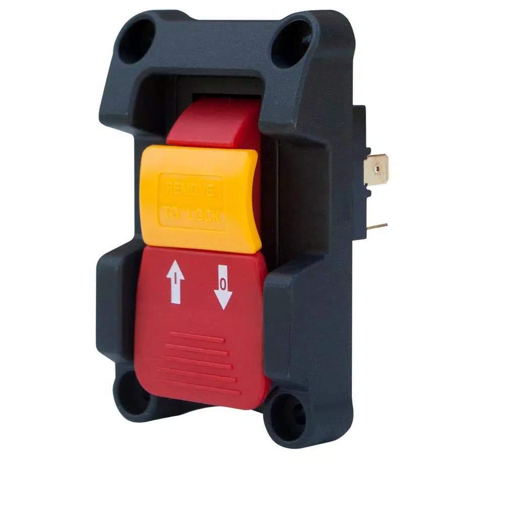 POWERTEC Safety Locking Power Tool Switch with Emergency Stop Paddle