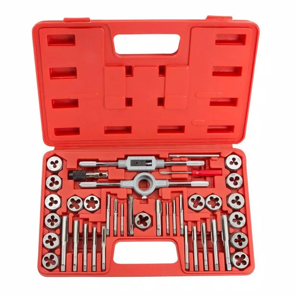 TEKTON 39-Piece Metric Tap and Die Set, Coarse and Fine Sizes 3-12 mm