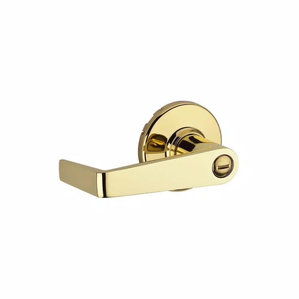 Kwikset Kingston Satin Chrome Privacy Lever for Interior Bedroom and Bathroom Doors