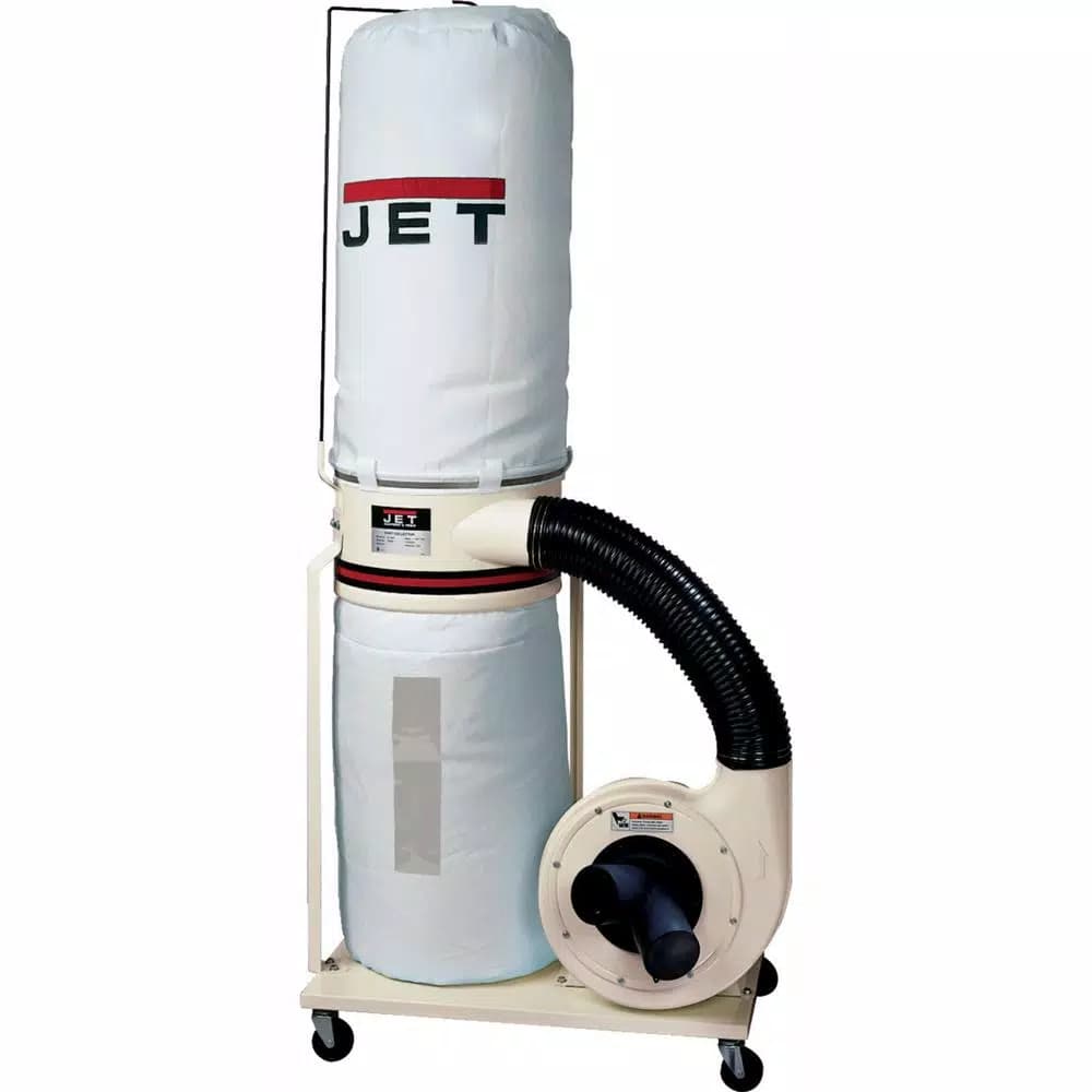JET DC-1100VX-5M 1.5 HP 1100 CFM Dust Collector with Vortex Cone and 5-Micron Filter