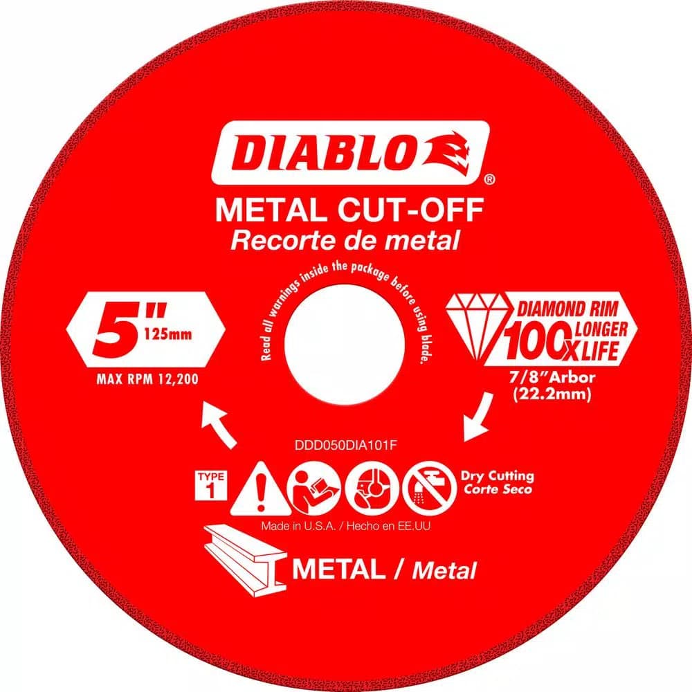 Diablo 5 in. Diamond Metal Cut-Off Wheel for Angle Grinders