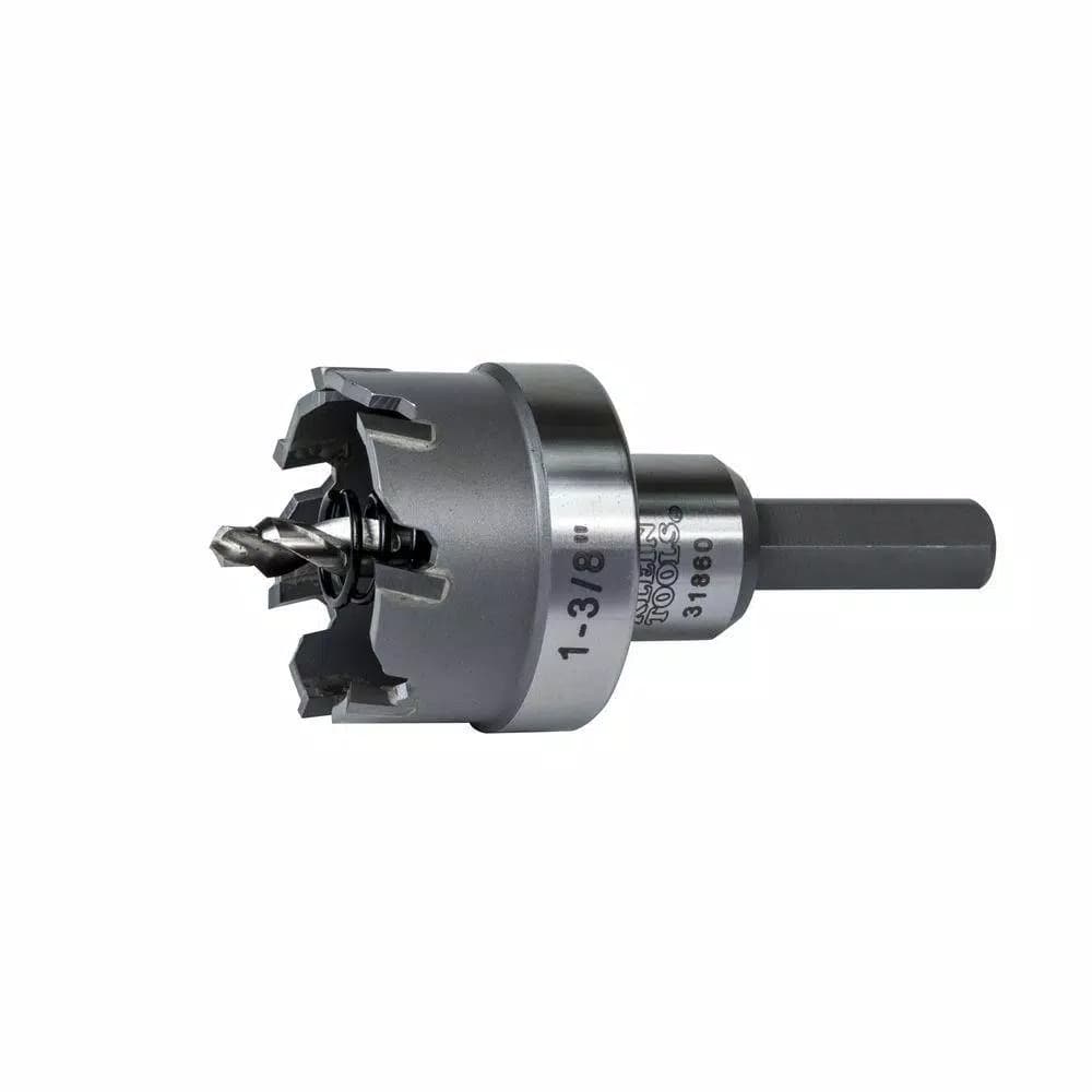 Klein Tools 1-3/8 in. Carbide Hole Cutter with Arbor and Pilot Bit