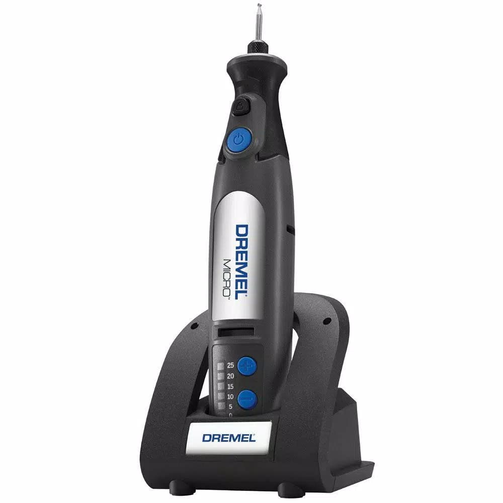 Dremel Micro 8V MAX Variable Speed Cordless Rotary Tool Kit with Docking Station and 18 Accessories