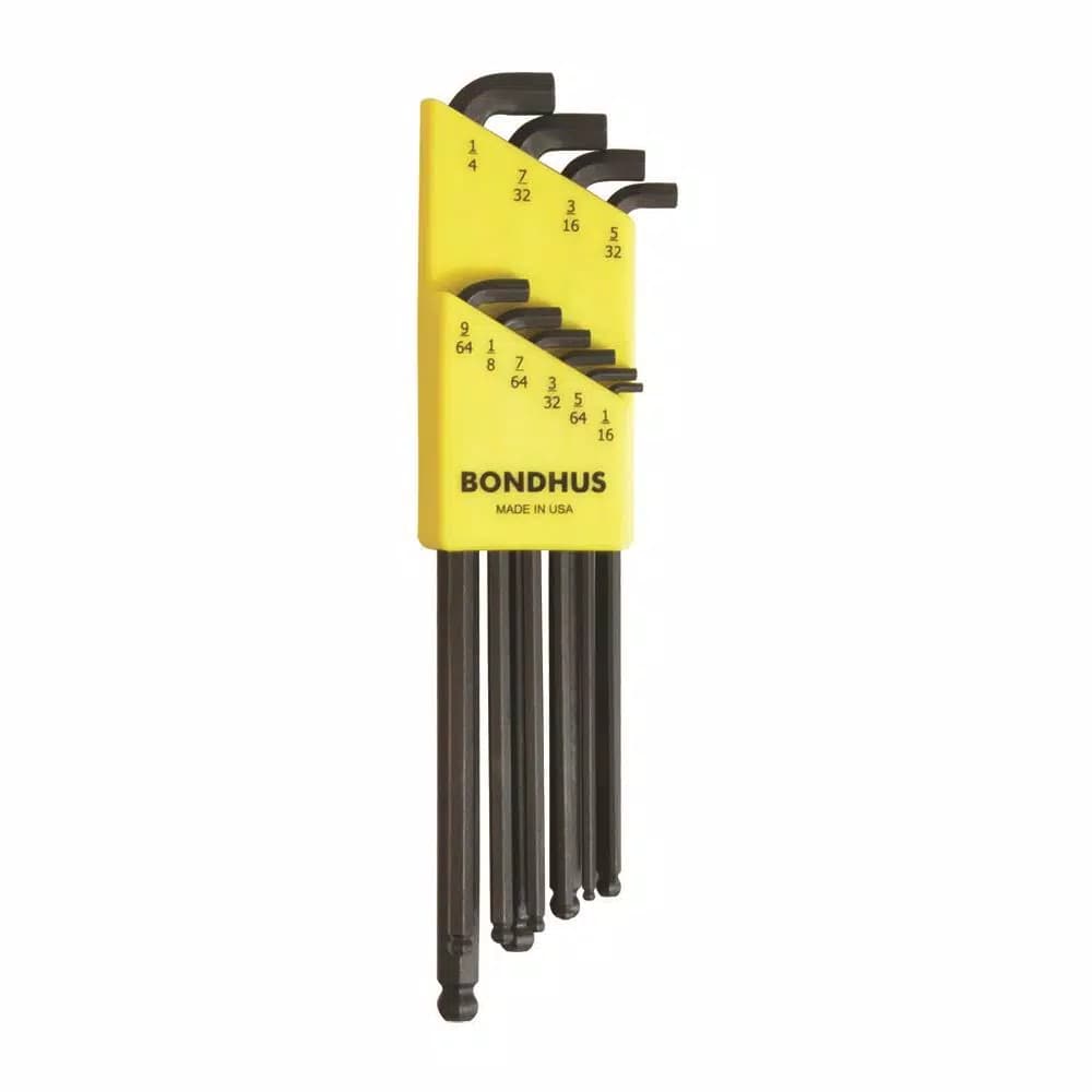 Bondhus 10-Piece Stubby Ball End L-Wrench Set with ProGuard Finish, SAE