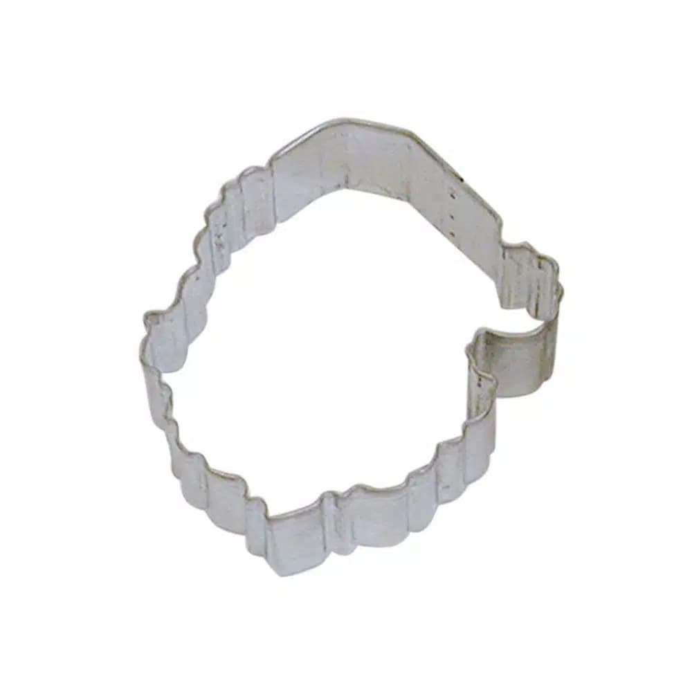CybrTrayd-R&M 12-Piece Santa Face Cookie Cutter Set with Recipe, 3.75 in. Tinplated Steel
