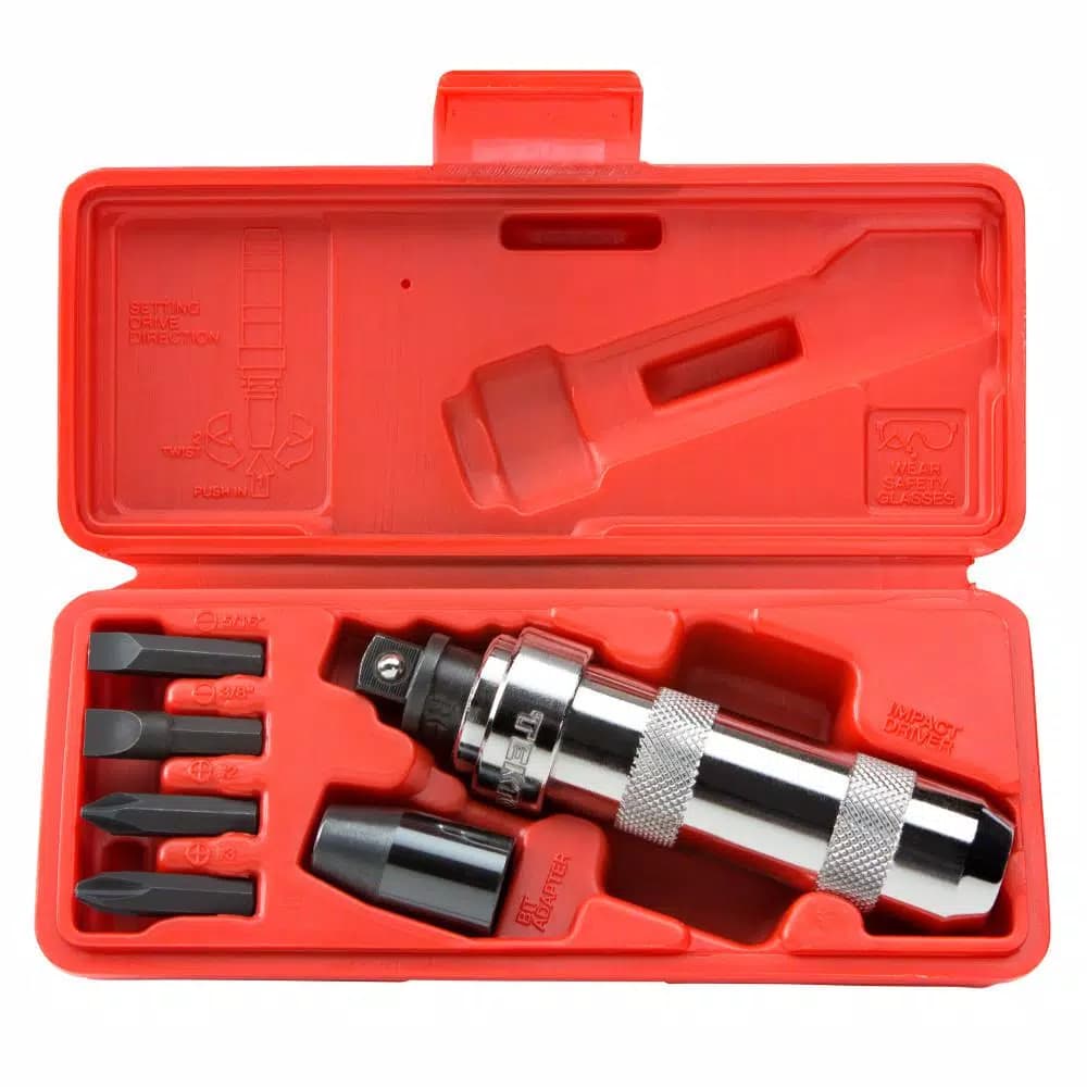 TEKTON 1/2 in. Drive Reversible Manual Impact Driver Set, 7-Piece
