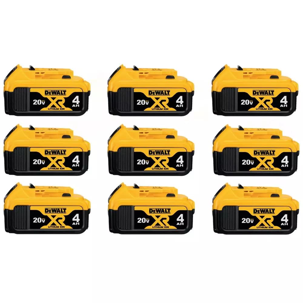 DEWALT 20V MAX XR Premium Lithium-Ion 4.0 Ah Battery Pack (9-Pack)