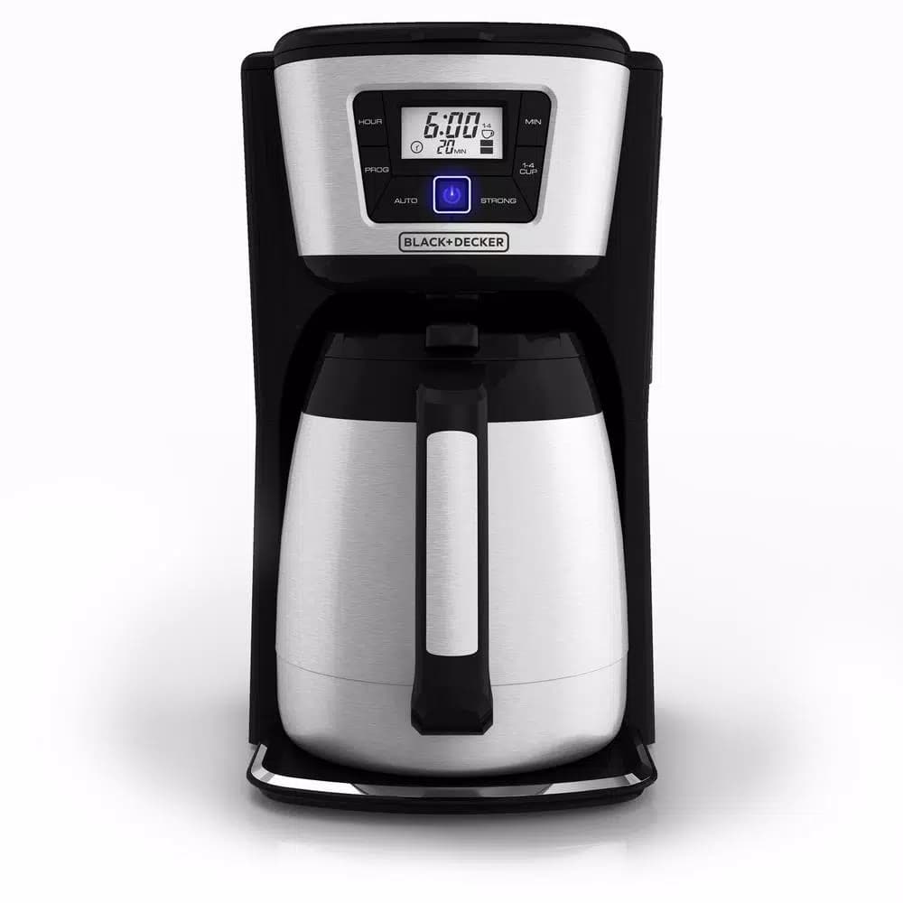 BLACK+DECKER 12-Cup Programmable Drip Coffee Maker with Stainless Steel Thermal Carafe