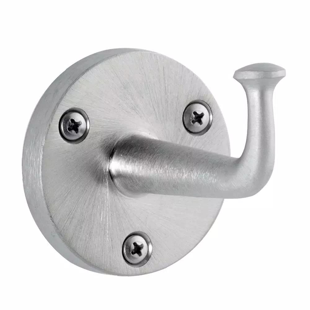 Unbranded Bobrick Heavy-Duty Single Robe Hook, Satin Nickel, 300 lb Capacity