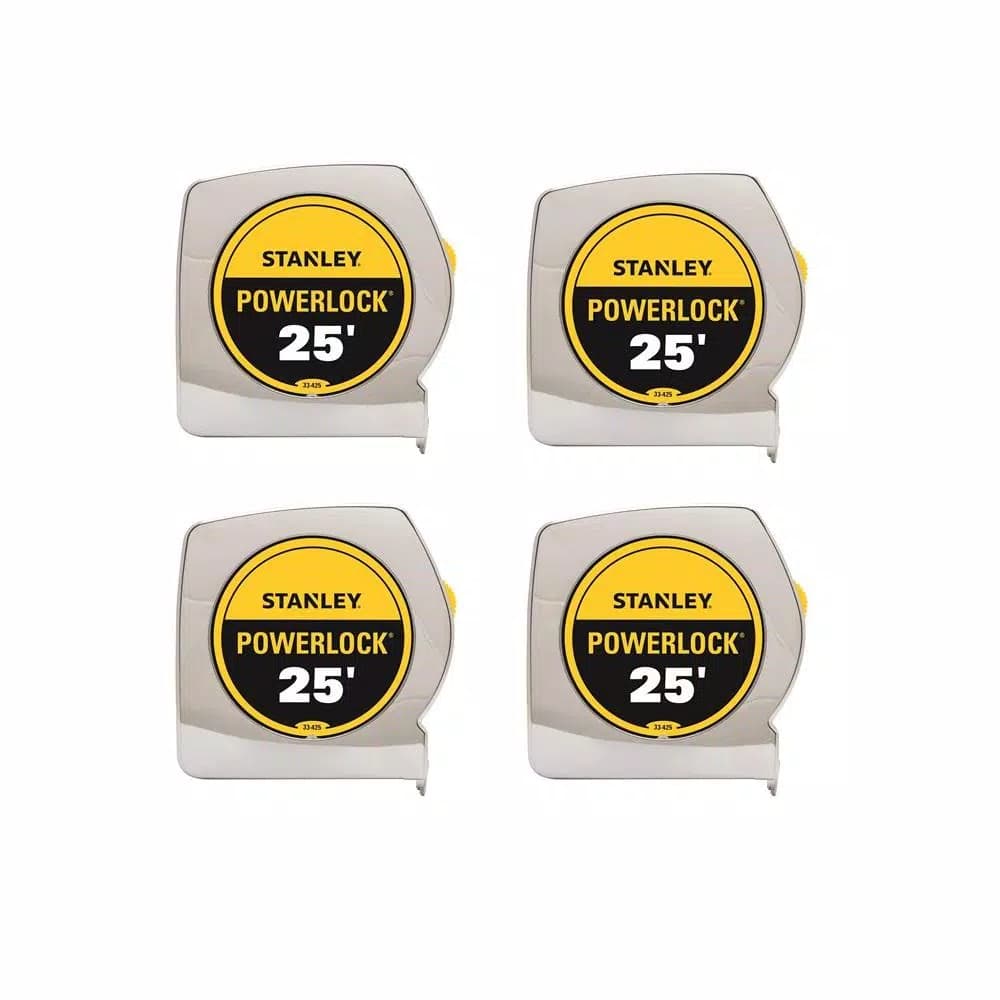 STANLEY PowerLock 25 ft. Tape Measure, 4-Pack
