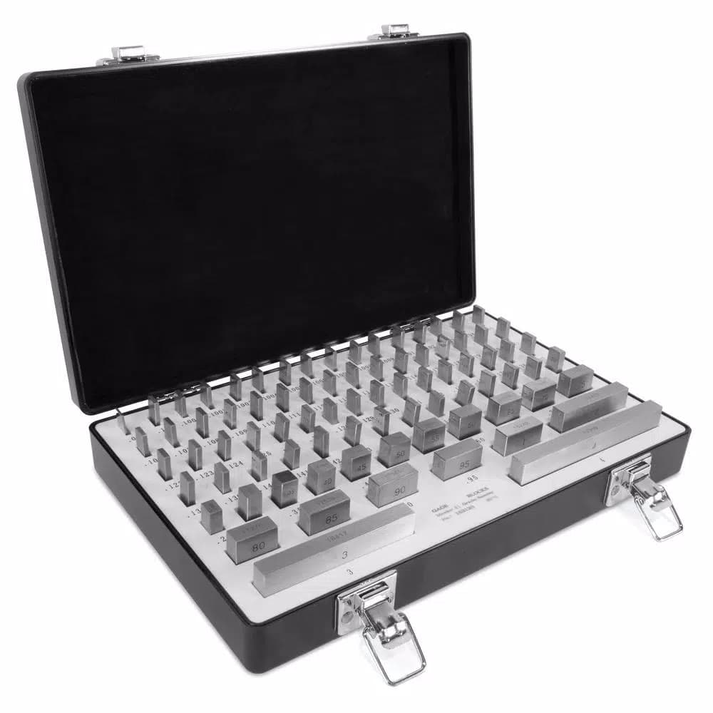 WEN 81-Piece Rectangular Steel Gauge Block Set with Hard Case