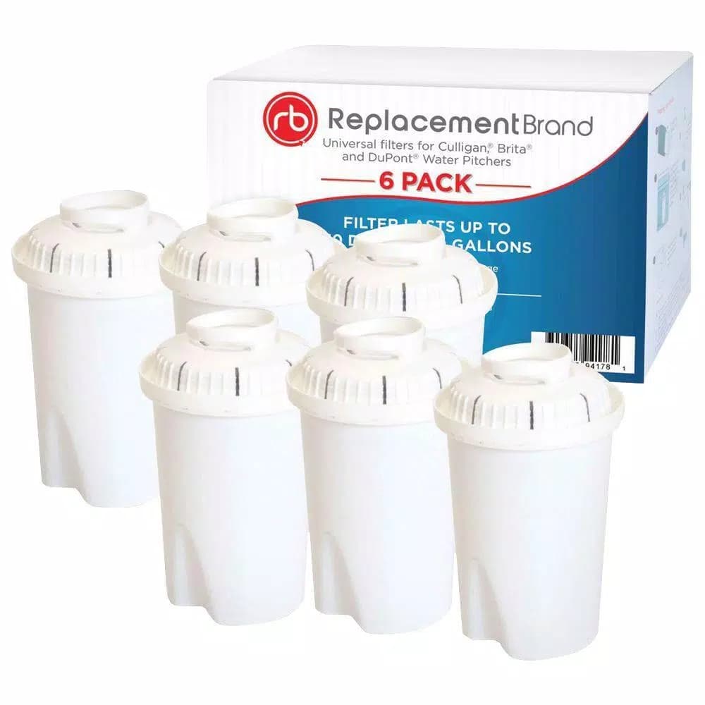 ReplacementBrand FL402H Compatible Water Pitcher Filter Replacement, 6-Pack