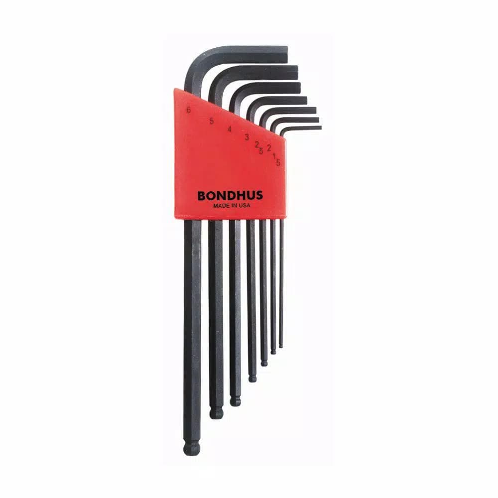 Bondhus 7-Piece Metric Ball End Long Arm L-Wrench Set with ProGuard Finish