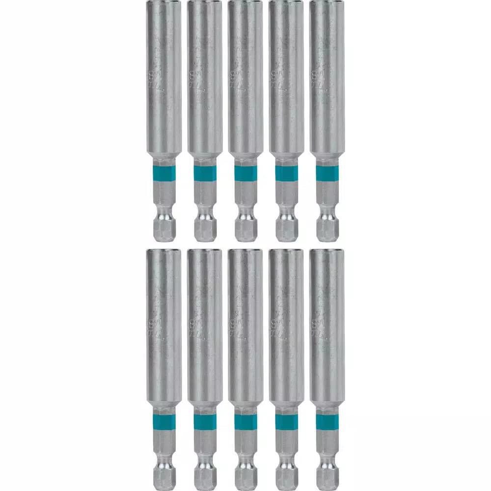 Makita ImpactX 3 in. Magnetic Insert Bit Holder, S2 Steel, 10-Pack
