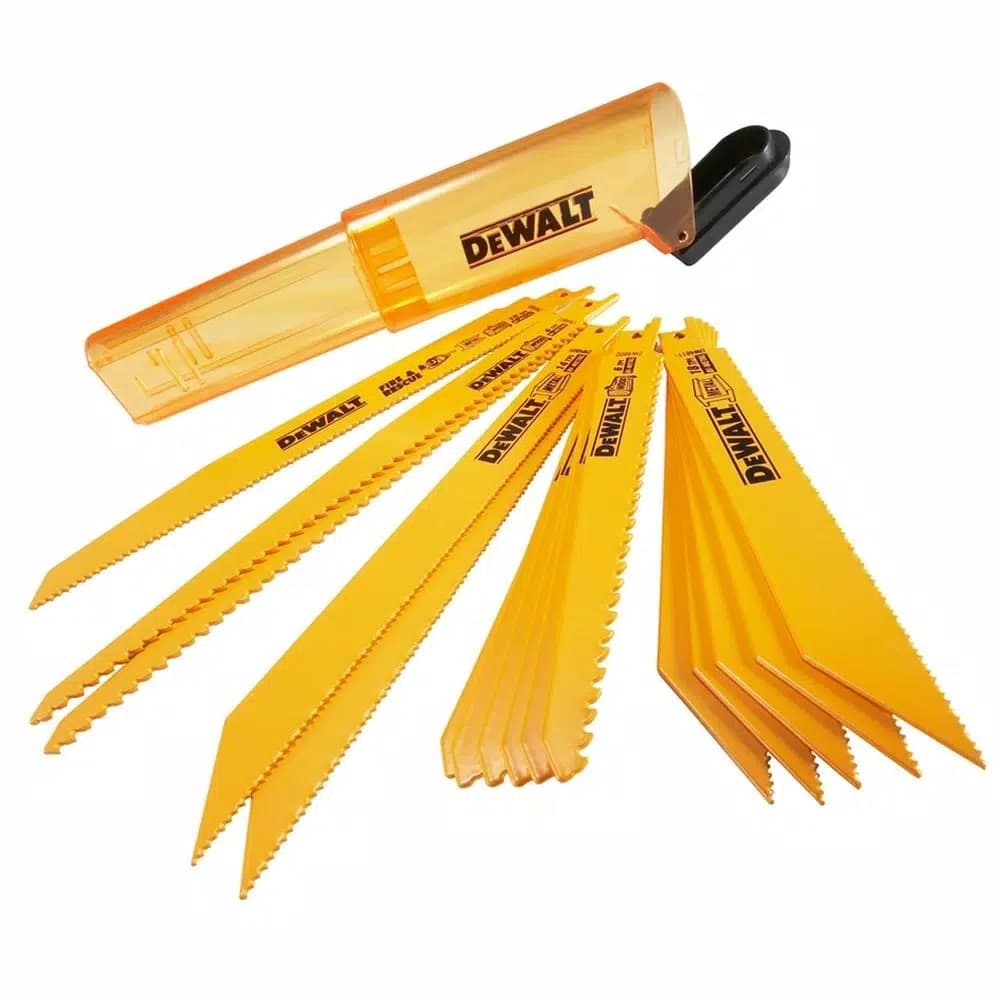 DEWALT 16-Piece Bi-Metal Reciprocating Saw Blade Set with Storage Case